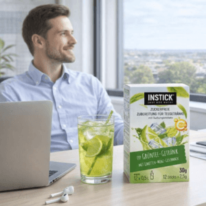 Ein Bild von Instick - Grüner Eistee Limette & Minze (Grüntee-Extrakt) - 12 x 2.5g, in der Kategorie Nahrungsmittel Instantgetränke