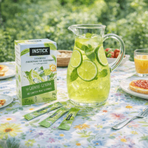 Ein Bild von Instick - Grüner Eistee Limette & Minze (Grüntee-Extrakt) - 12 x 2.5g, in der Kategorie Nahrungsmittel Instantgetränke