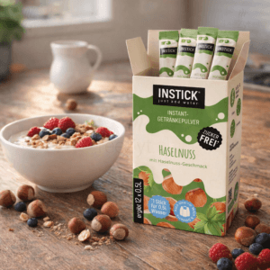 Ein Bild von Instick Milk - Haselnuss - 12 x 2g, in der Kategorie Nahrungsmittel Instantgetränke