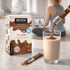 Ein Bild von Instick Milk - Schoko- 12 x 2g, in der Kategorie Nahrungsmittel Instantgetränke