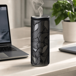 Ein Bild von SlideCup NEO - abstract leaves, in der Kategorie Teezubehör Thermosflaschen und Trinkflaschen