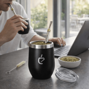 Ein Bild von Yerba Mate Teeset TERMOLID von Un Mate, in der Kategorie Teezubehör Mate Zubehör Calabasa (Mate-Becher)