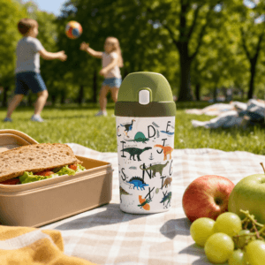 Ein Bild von bioloco plant kids cup - dinosaurs, in der Kategorie Teezubehör Thermosflaschen und Trinkflaschen