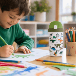 Ein Bild von bioloco plant kids cup - dinosaurs, in der Kategorie Teezubehör Thermosflaschen und Trinkflaschen