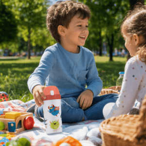 Ein Bild von bioloco plant kids cup - happy monsters, in der Kategorie Teezubehör Thermosflaschen und Trinkflaschen