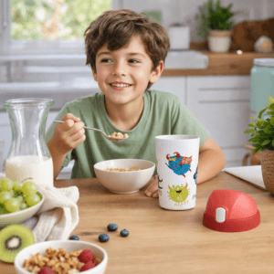 Ein Bild von bioloco plant kids cup - happy monsters, in der Kategorie Teezubehör Thermosflaschen und Trinkflaschen