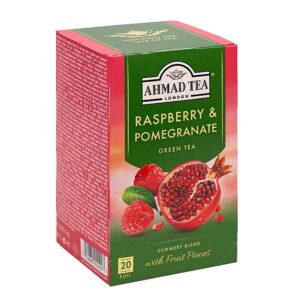 Ein Bild von Ahmad Tea - Raspberry & Pomegranate - 20 Teebeutel à 2g, in der Kategorie Grün Tee aromat.