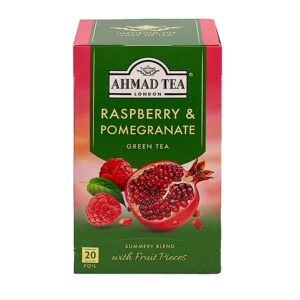 Ein Bild von Ahmad Tea - Raspberry & Pomegranate - 20 Teebeutel à 2g, in der Kategorie Grün Tee aromat.