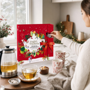 Ein Bild von Premium Teebuch Adventskalender mit Schleife 