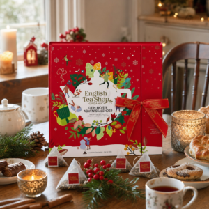 Ein Bild von Premium Teebuch Adventskalender mit Schleife 