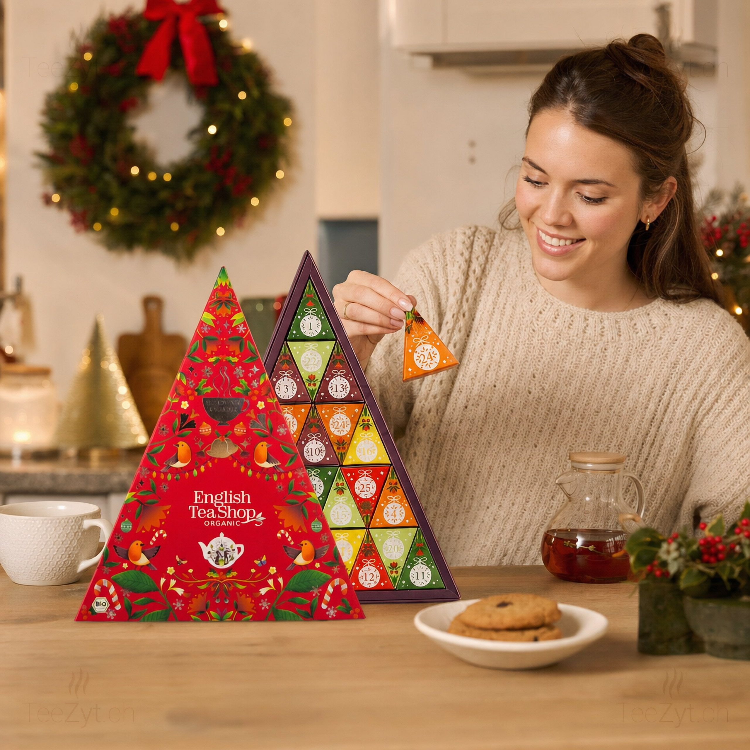 Ein Bild von Tee-Adventskalender - "Festlicher Genuss", in der Kategorie Tee diverse Tee Geschenk Tee Adventskalender