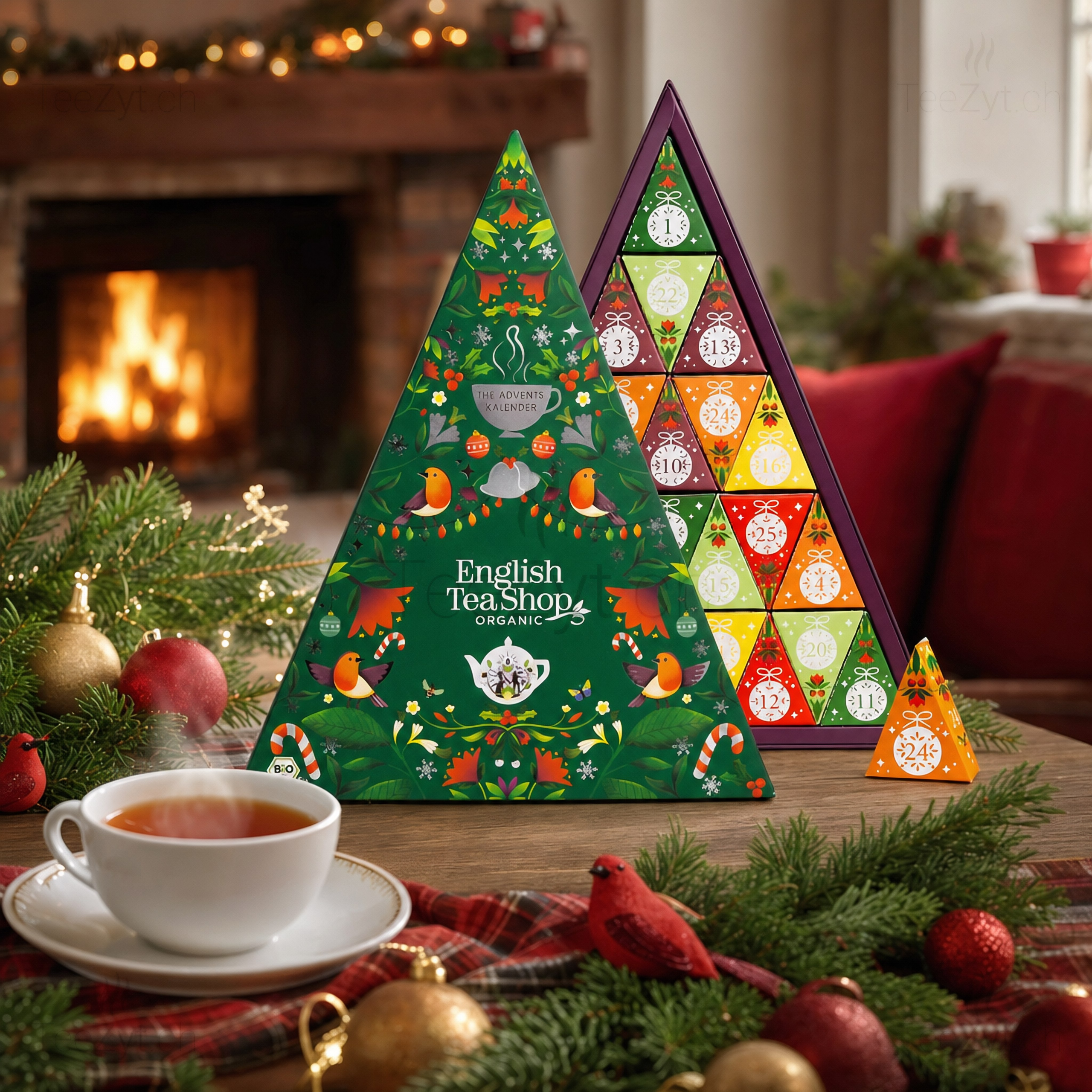 Ein Bild von Tee-Adventskalender - "Winterfreude", in der Kategorie Tee diverse Tee Geschenk Tee Adventskalender