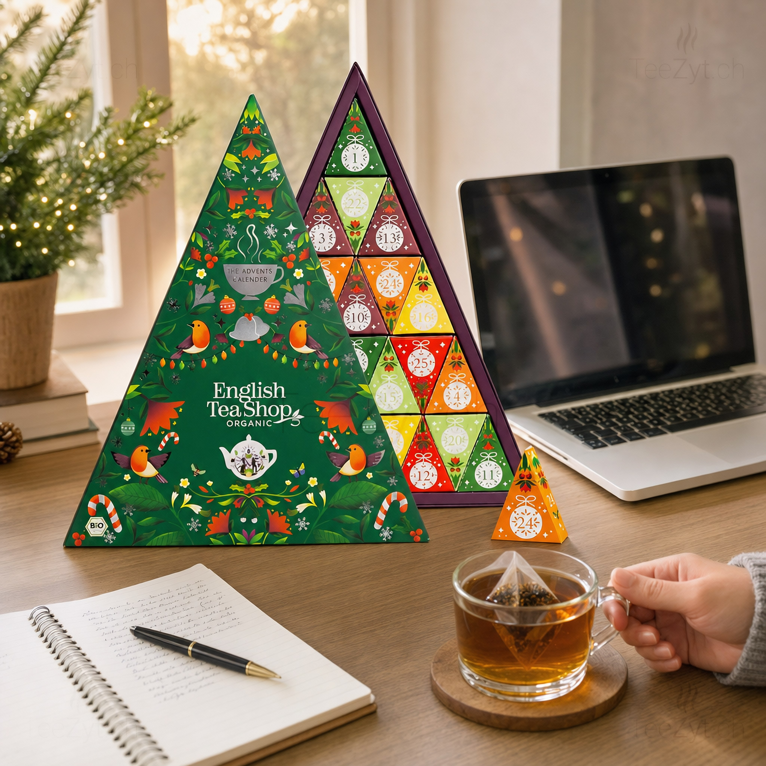 Ein Bild von Tee-Adventskalender - "Winterfreude", in der Kategorie Tee diverse Tee Geschenk Tee Adventskalender