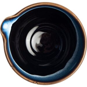 Ein Bild von Edo Katakuchi Matchaschale - Blue Wave, in der Kategorie Teezubehör